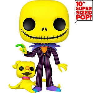 The Nightmare Before Christmas: Jack with Zero Blacklight 10-Inch Pop! # 809