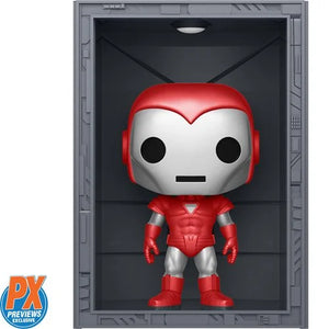 
                
                    Load image into Gallery viewer, Iron Man Hall of Armor Iron Man Model 8 Silver Centurion Iron Man Deluxe Pop! - Previews Exclusive #1038
                
            